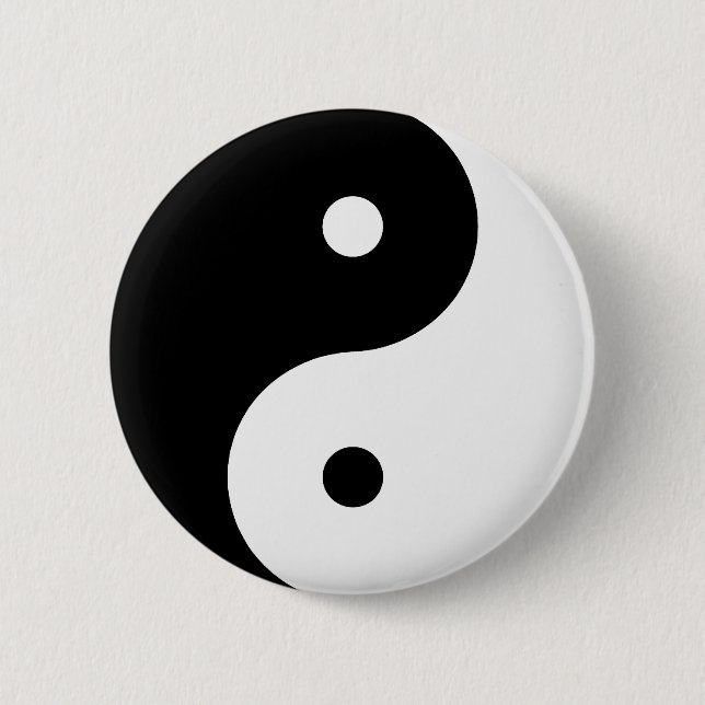 Yin Yang Pinback Button (Front)