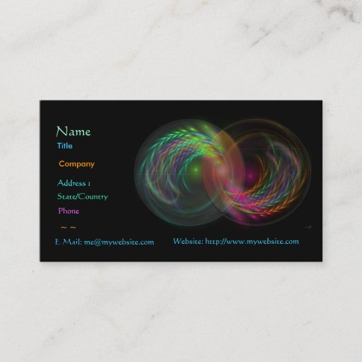 Customizable Yin Yang Profile Card Business Card Templates