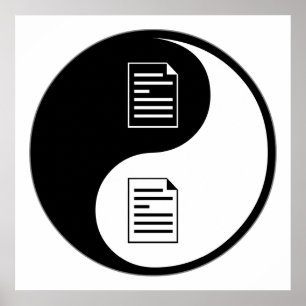 Yin Yang Proofreading Poster