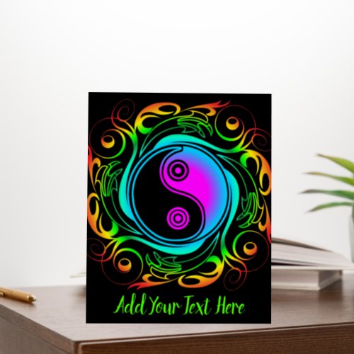 Yin Yang Psychedelic Rainbow Tattoo Foam Board