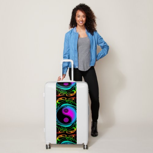 Yin Yang Psychedelic Rainbow Tattoo Luggage
