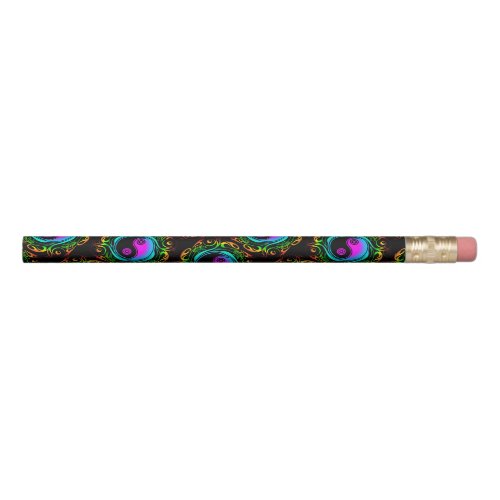 Yin Yang Psychedelic Rainbow Tattoo Pencil