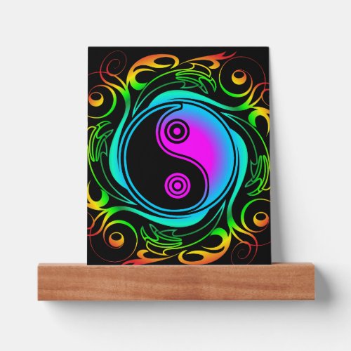 Yin Yang Psychedelic Rainbow Tattoo Picture Ledge