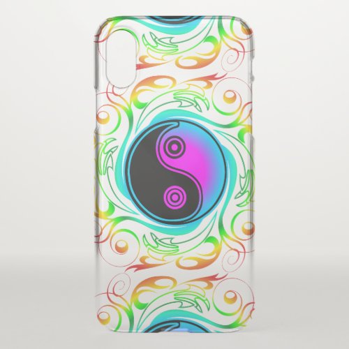 Yin Yang Psychedelic Rainbow Tattoo iPhone XS Case