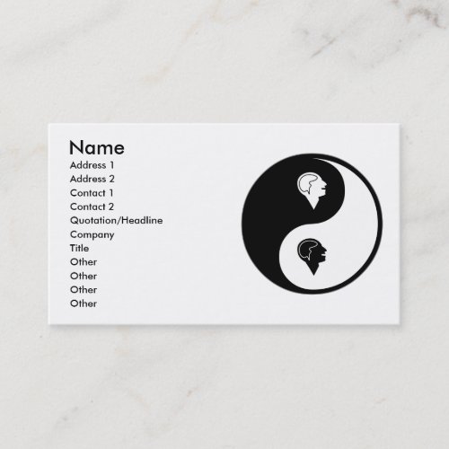 Yin Yang Psychology Business Card Templates