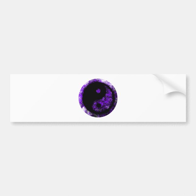 Yin Yang Purple Black The MUSEUM Zazzle Gifts Bumper Sticker (Front)