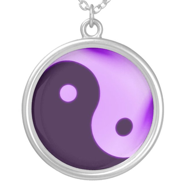 Yin yang purple necklace (Front)