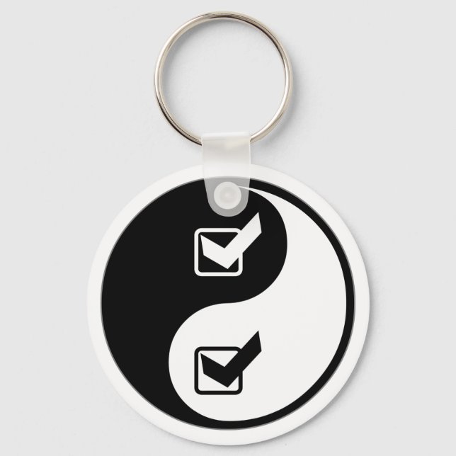 Yin Yang Quality Assurance Engineering Keychain (Front)