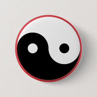 Yin Yang - Red background Button