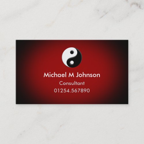 Yin Yang Red Business Card