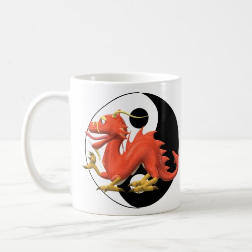 Yin_yang Red Dragon Coffee Mug