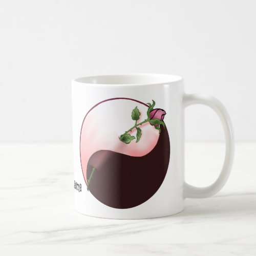 Yin Yang Red Rose Coffee Mug