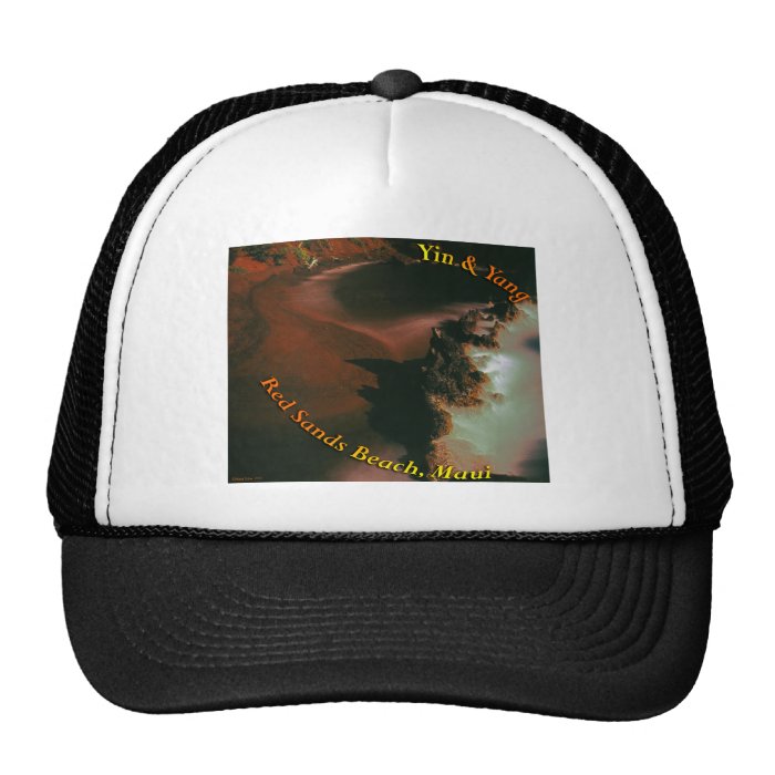 Yin Yang Red Sands Beach, Maui Trucker Hats