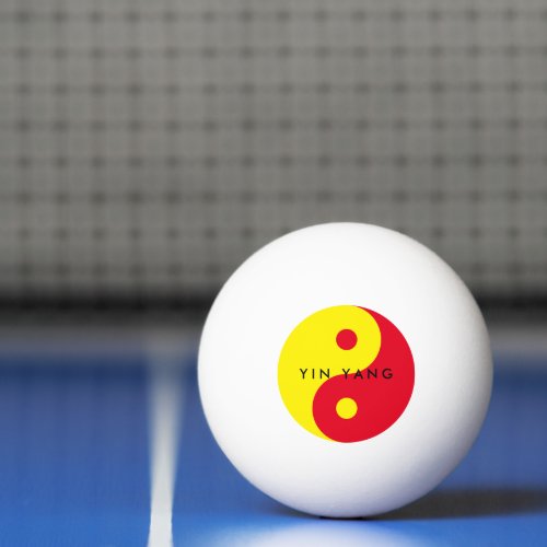 Yin Yang red yellow table tennis ping pong balls