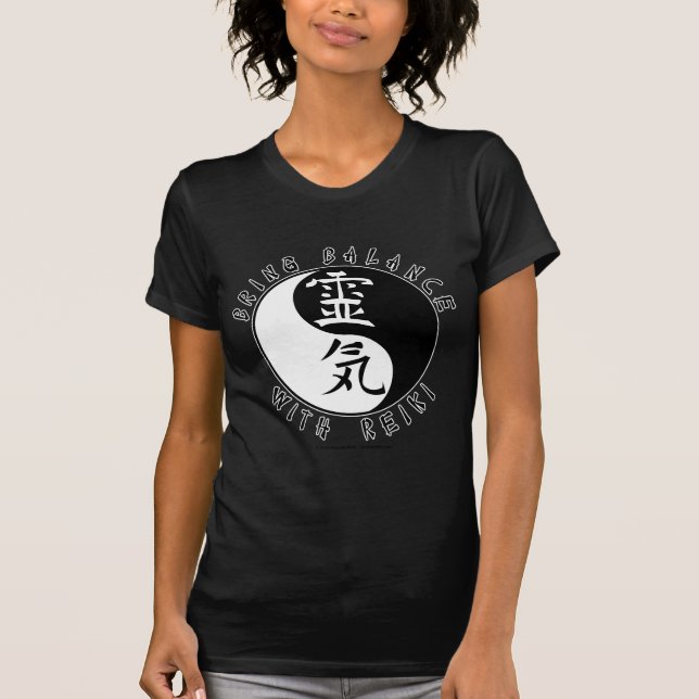 Yin Yang Reiki Kanji T-Shirt (Front)