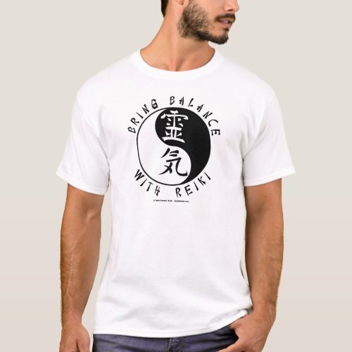Yin Yang Reiki Kanji T_Shirt