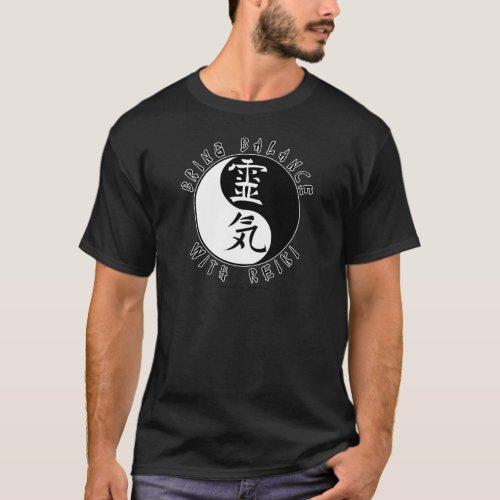 Yin Yang Reiki Kanji T_Shirt