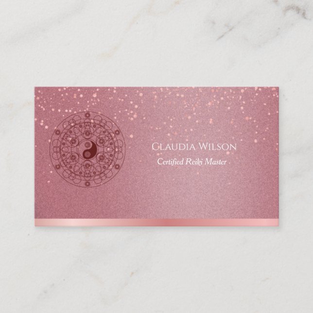 Yin Yang Reiki Spiritual Energy Healer Business Card (Front)