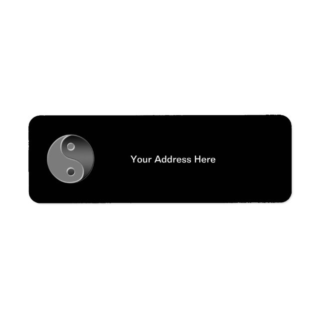 Yin Yang Return Address Label (Front)