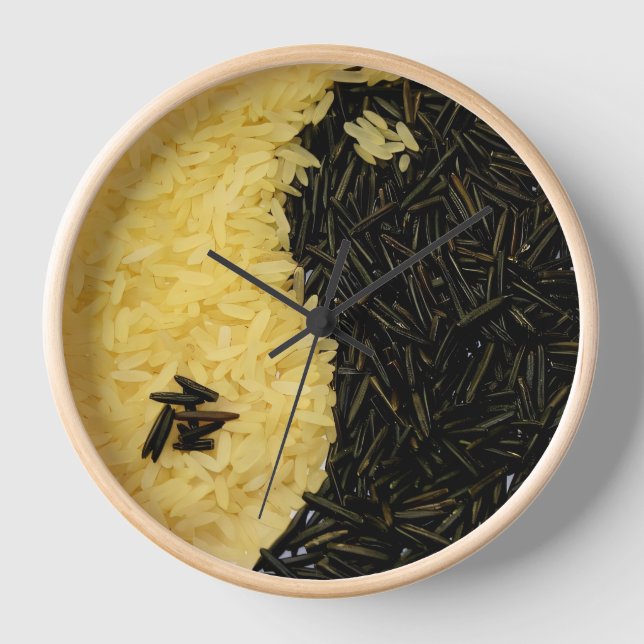 Yin Yang Rice Kitchen Clock (Front)