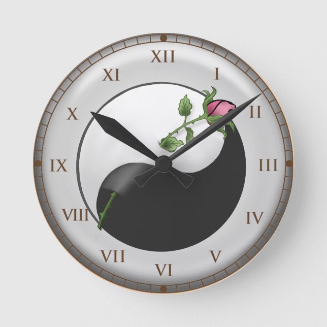 Yin Yang Rose clock (Front)