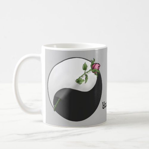 Yin Yang Rose Coffee Mug