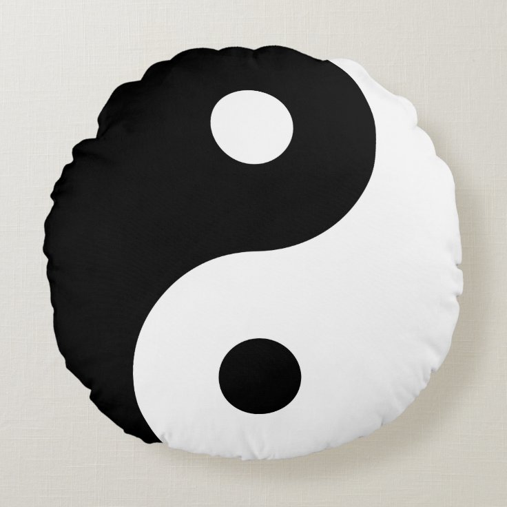 Yin Yang Round Pillow | Zazzle