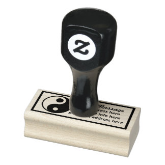 Yin Yang Rubber Stamp for Return Addressing