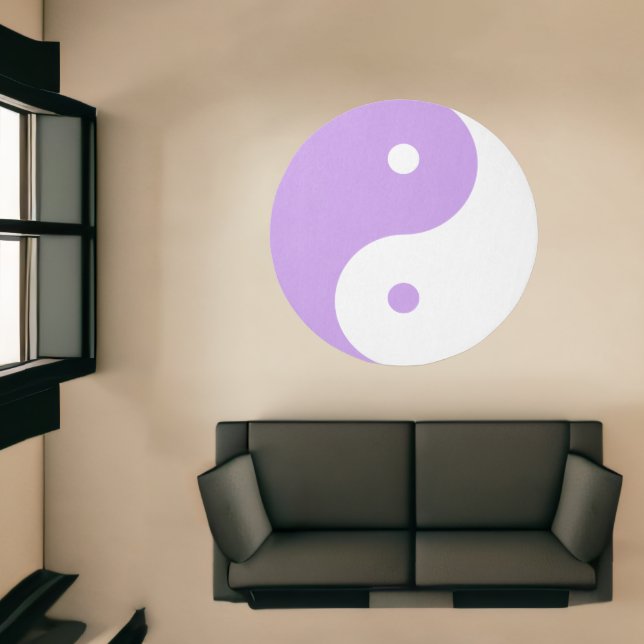 Yin Yang Rug Purple & White Ying Yang Round Carpet (Insitu (Indoor 1))