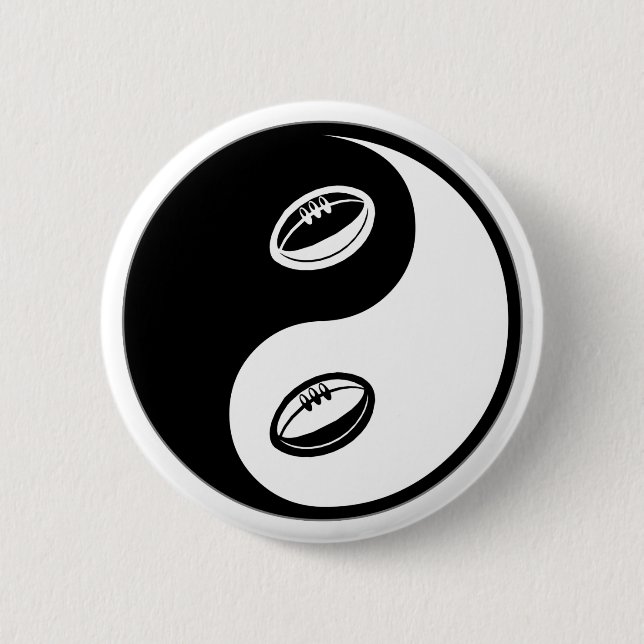 Yin Yang Rugby Button (Front)