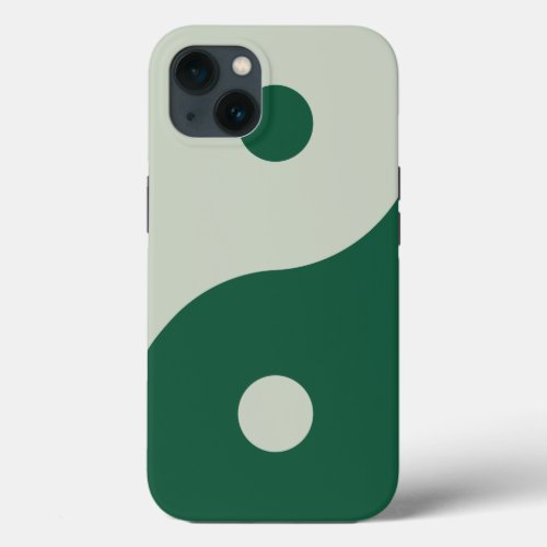 Yin Yang Sage Green iPhone 13 Case