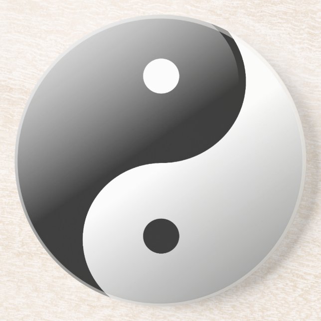 Yin Yang Sandstone Coaster (Front)