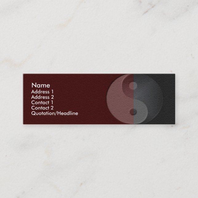 Yin Yang Sandstone Profile Card (Front)