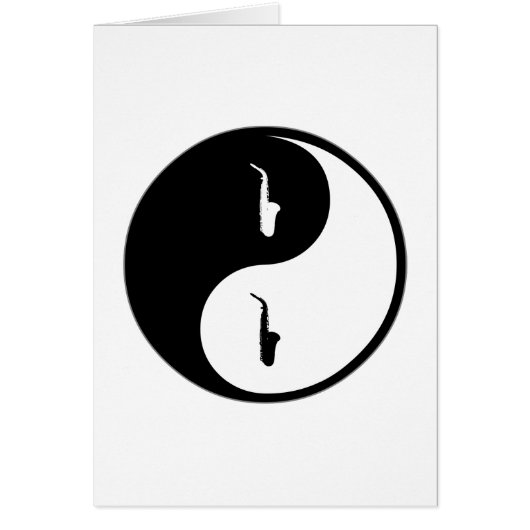 Yin Yang Saxophone Cards (Front)