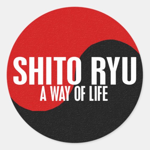 Yin Yang Shito Ryu 1 Classic Round Sticker
