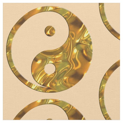 Yin & Yang Sign gold + your background Fabric