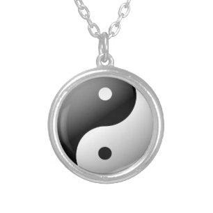 Yin Yang Silver Plated Necklace