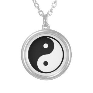 Yin Yang Silver Plated Necklace
