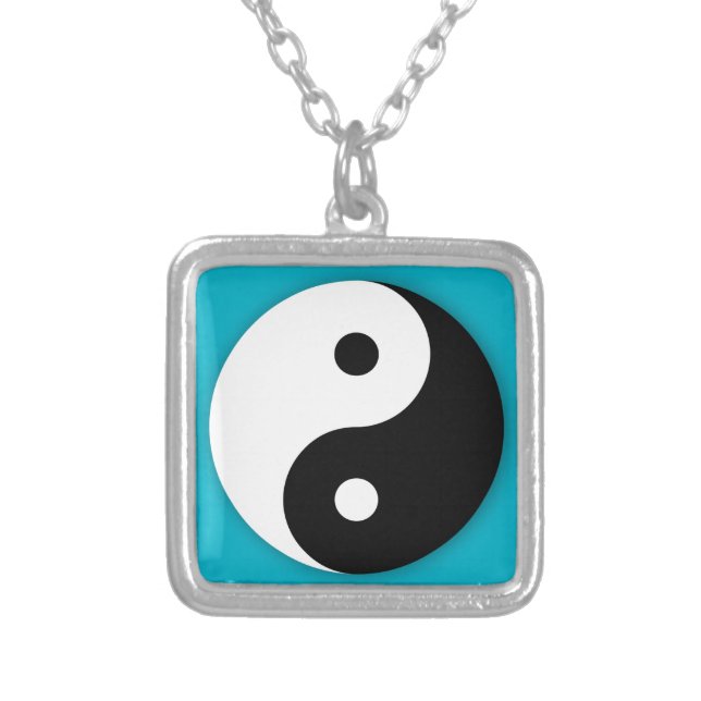 Yin Yang Silver Plated Necklace (Front)