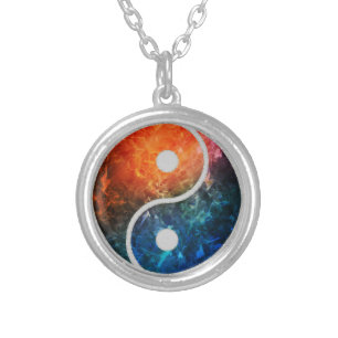 Yin Yang Silver Plated Necklace