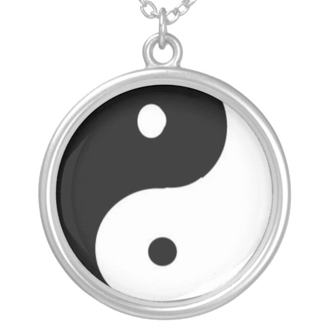 Yin/Yang Silver Plated Necklace (Front)