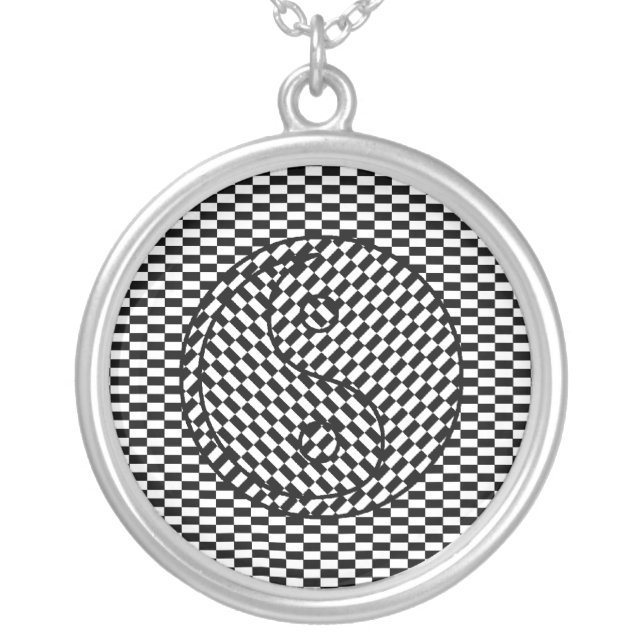 Yin Yang Silver Plated Necklace (Front)