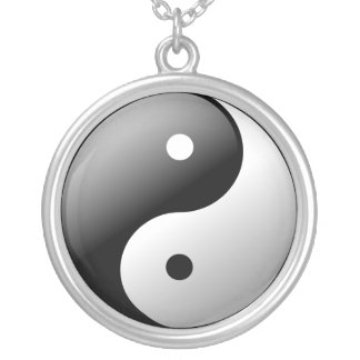 Yin Yang Silver Plated Necklace