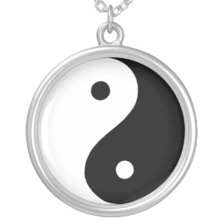 Yin/Yang Silver Plated Necklace