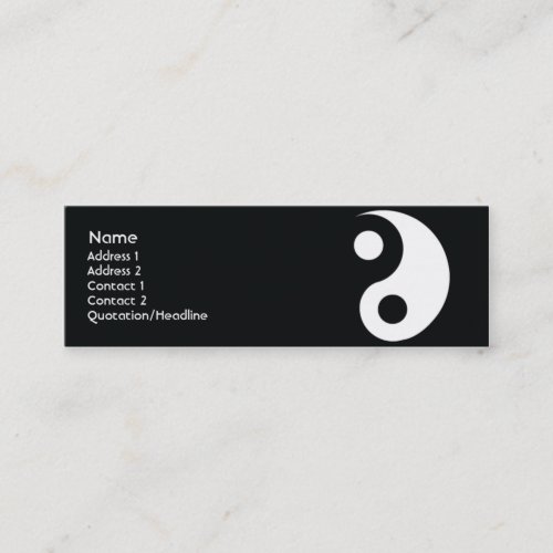 Yin Yang - Skinny Business Card