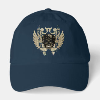 Yin Yang Skull – Alluring Black & Gold  Hat