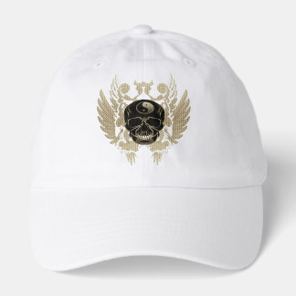Yin Yang Skull – Alluring Black & Gold  Hat
