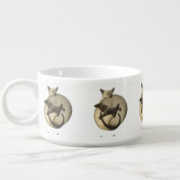 Yin Yang Sleeping Siamese Cats Chili Bowl