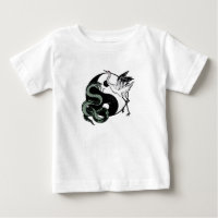 Yin yang Snake And Crane Symbol