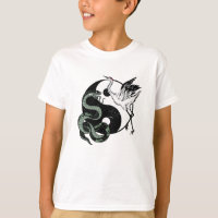 Yin yang Snake And Crane Symbol
